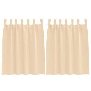 vidaXL Cortinas Opacas con Anillas 2 pcs Crema 140 x 140 cm Poli&eacute;ster