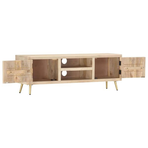 vidaXL Mueble de TV de madera maciza de mango 120x30x40 cm