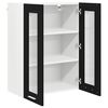 vidaXL Mueble colgante con almacenamiento Roble Negro 60 x 31 x 80 cm