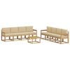vidaXL Conjunto de sof&aacute;s de exterior 9 uds. y Beige