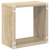 vidaXL Estantes cubo de pared 2 unidades roble Sonoma 26x15x26 cm