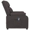 vidaXL Sill&oacute;n reclinable el&eacute;ctrico tela marr&oacute;n oscuro