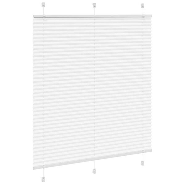 vidaXL Estor Plisado blanco 120x100 cm Tela Ancho 119,4 cm Poli&eacute;ster