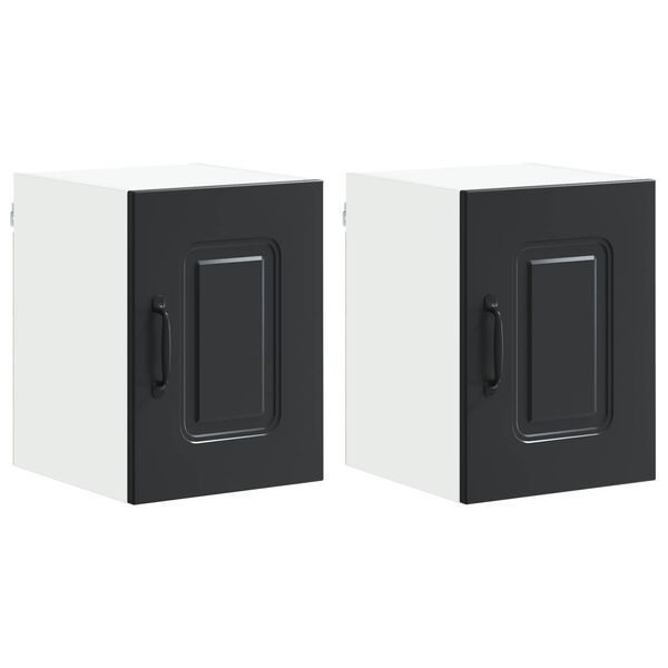 vidaXL Mueble de Cocina Kalmar 2 pcs Negro 30 x 31 x 40 cm