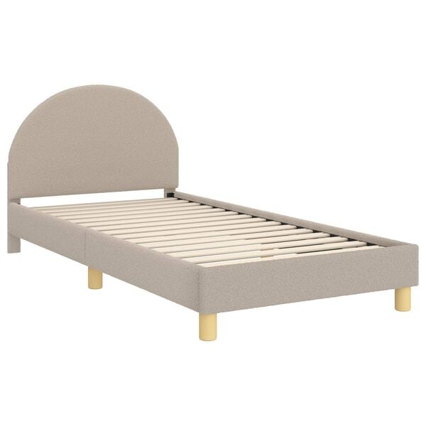 vidaXL Cama para niños con cabecero Gris Claro 80 x 200 cm