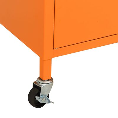 vidaXL Armario de almacenamiento acero naranja 60x35x56 cm