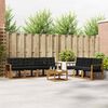 vidaXL Conjunto de sof&aacute;s de exterior con coj&iacute;n 8 pcs Natural y negro
