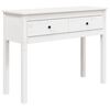 vidaXL Mesa consola de madera maciza de pino blanco 100x35x75 cm