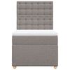 vidaXL Cama box spring con colch&oacute;n tela gris taupe 80x200 cm