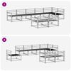 vidaXL Conjunto de sof&aacute;s de exterior 8 pcs Natural