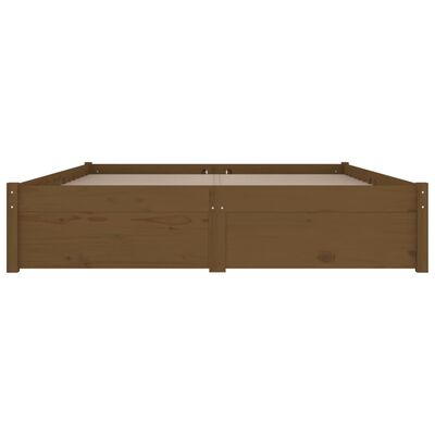 vidaXL Estructura de cama con cajones marrón miel 120x190 cm