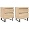 vidaXL Mesitas noche 2 uds madera ingenier&iacute;a roble Sonoma 40x35x50 cm