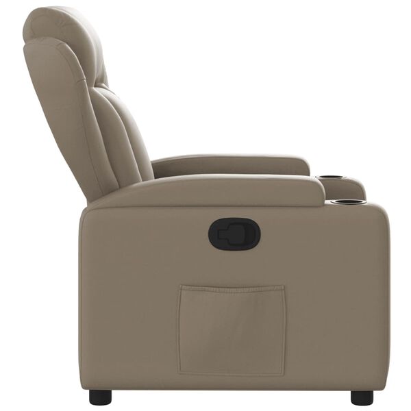 vidaXL Sill&oacute;n reclinable de cuero sint&eacute;tico color capuchino