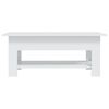 vidaXL Mesa de centro madera de ingeniería blanca 102x55x42 cm