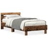 vidaXL Estructura de cama Madera vieja 90 x 190 cm