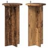 vidaXL Soporte de plantas 2 uds. Madera envejecida 29,5 x 29,5 x 60 cm