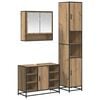 vidaXL Juego de muebles de ba&ntilde;o 3 uds. Roble artisan