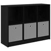 vidaXL Aparador Roble Negro 102 x 32 x 73,5 cm