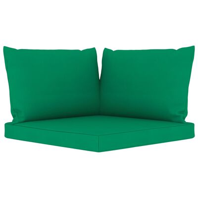 vidaXL Muebles de jardín 9 piezas con cojines verde