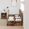 vidaXL Cama con almacenamiento Roble ahumado 70 x 190 cm
