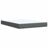 vidaXL Cama box spring con colch&oacute;n tela gris oscuro 140x200 cm
