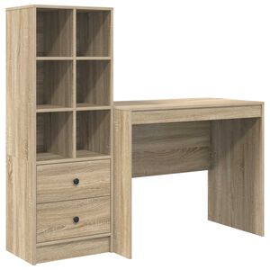 vidaXL Escritorio Roble Sonoma 135,5 x 50 x 127 cm 2 uds.