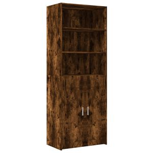 vidaXL Aparador alto madera de ingenier&iacute;a roble ahumado 70x42,5x185 cm
