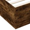 vidaXL Estructura cama con luces LED madera roble ahumado 200x200 cm