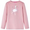 Camiseta infantil de manga larga rosa claro 116