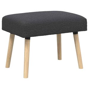 vidaXL Banco Liso Gris oscuro 60 x 40 x 45 cm Boucl&eacute;