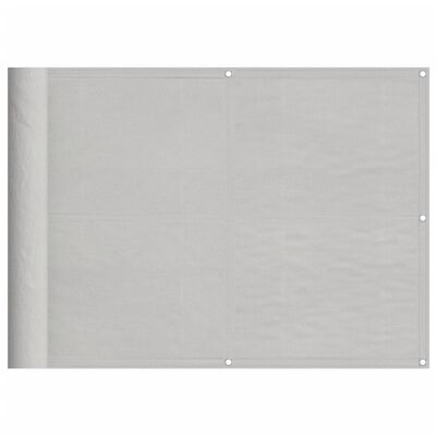 vidaXL Pantalla de balcón 100% poliéster Oxford gris claro 75x1000 cm