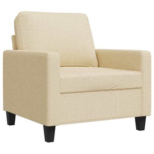 vidaXL Sill&oacute;n de tela color crema 60 cm