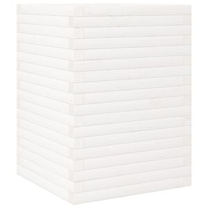 vidaXL Jardinera madera maciza de pino blanco 50x50x68,5 cm