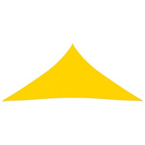 vidaXL Toldo de vela triangular tela Oxford amarillo 3,6x3,6x3,6 m