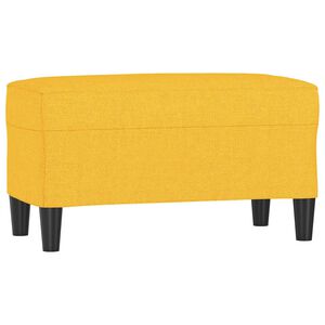 vidaXL Banco de tela amarillo 70x35x41 cm