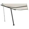 vidaXL Toldo de pie retr&aacute;ctil manual crema 300x250 cm