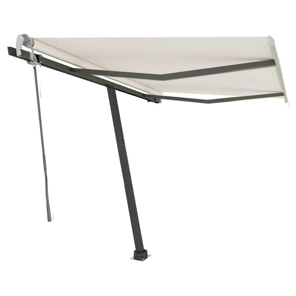 vidaXL Toldo de pie retr&aacute;ctil manual crema 300x250 cm