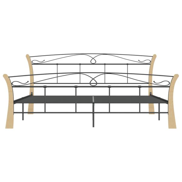 vidaXL Estructura de cama sin colch&oacute;n metal negro 200x200 cm