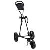 vidaXL Carro de golf Negro Hierro Plegable