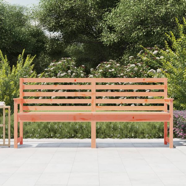 vidaXL Banco de jard&iacute;n madera maciza abeto de Douglas 203,5x48x91,5 cm