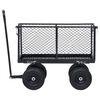 vidaXL Carrito de mano de jardín negro 350 kg