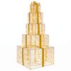 vidaXL Cajas de regalo de Navidad apilables con LED 250 LED