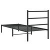 vidaXL Estructura cama sin colch&oacute;n con cabecero metal negro 80x200 cm