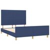 vidaXL Cama sin colch&oacute;n tela azul 140x190 cm
