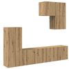 vidaXL Unidad de Pared para TV 5 pcs Roble artisan