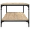 vidaXL Mesa de centro madera contrachapada roble Sonoma 80x50x40 cm