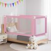 vidaXL Barandilla de seguridad cama de ni&ntilde;o rosa tela 160x25 cm