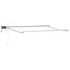 vidaXL Toldo manual retr&aacute;ctil con LEDs Crema 2,5 x 2 m