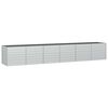 vidaXL Arriate de acero galvanizado plateado 480x80x77 cm