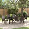 vidaXL Conjunto de Comedor de Jard&iacute;n 7 pcs Marr&oacute;n